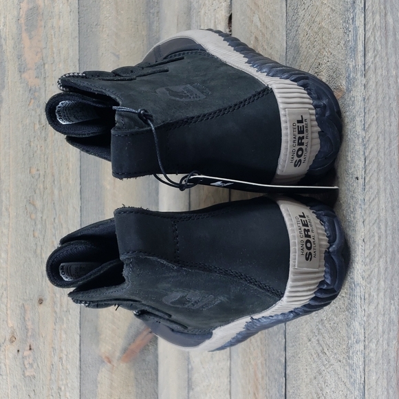 SOREL Out N About Plus Black Waterproof Duck Boots - Picture 4 of 10